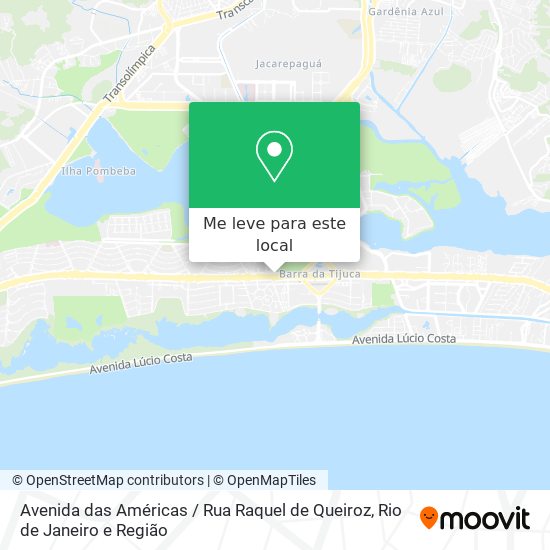 Avenida das Américas / Rua Raquel de Queiroz mapa