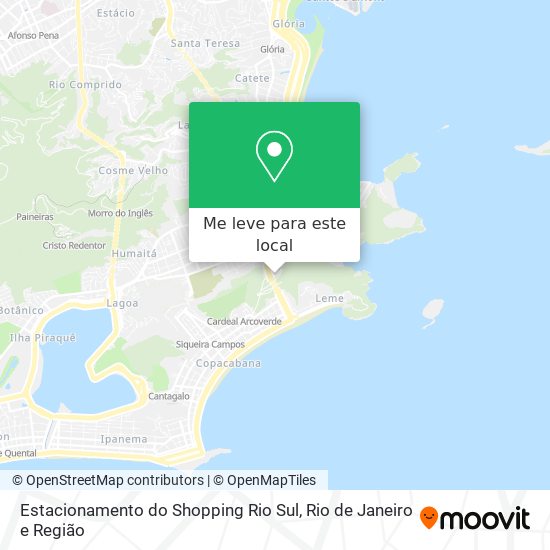 Estacionamento do Shopping Rio Sul mapa