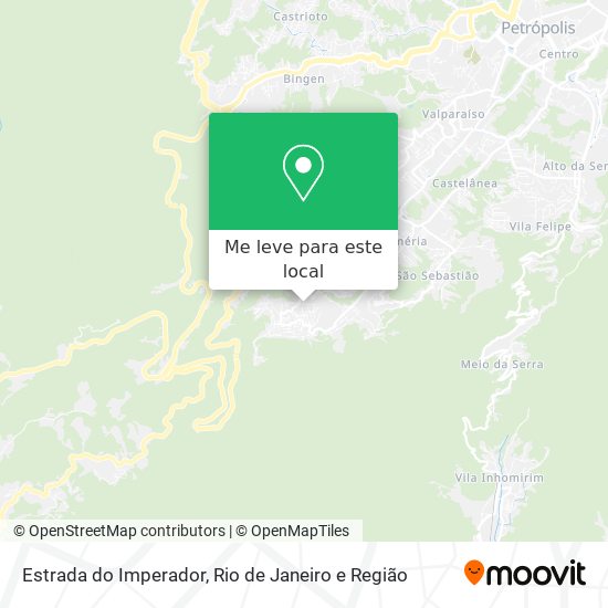Estrada do Imperador mapa