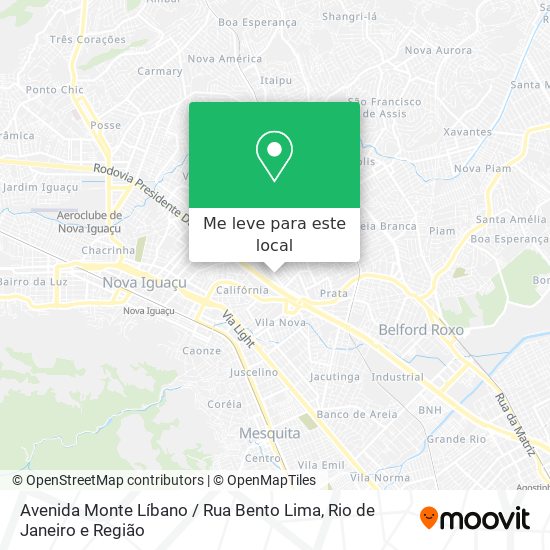 Avenida Monte Líbano / Rua Bento Lima mapa
