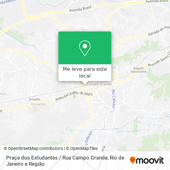 Praça dos Estudantes / Rua Campo Grande mapa