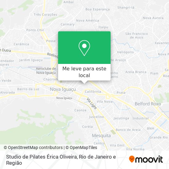 Studio de Pilates Érica Oliveira mapa