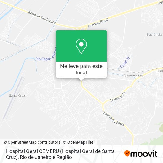 Hospital Geral CEMERU (Hospital Geral de Santa Cruz) mapa