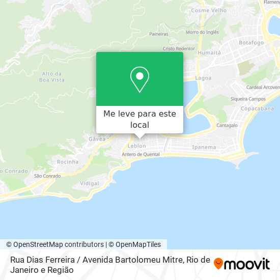 Rua Dias Ferreira / Avenida Bartolomeu Mitre mapa