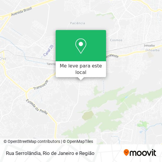 Rua Serrolândia mapa