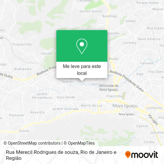 Rua Merecil Rodrigues de souza mapa