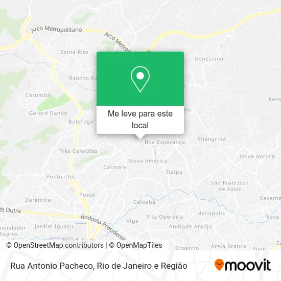 Rua Antonio Pacheco mapa