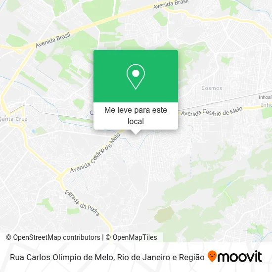 Rua Carlos Olimpio de Melo mapa