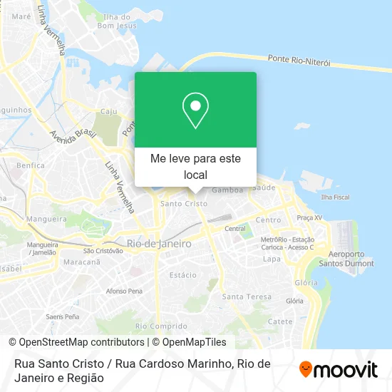 Rua Santo Cristo / Rua Cardoso Marinho mapa