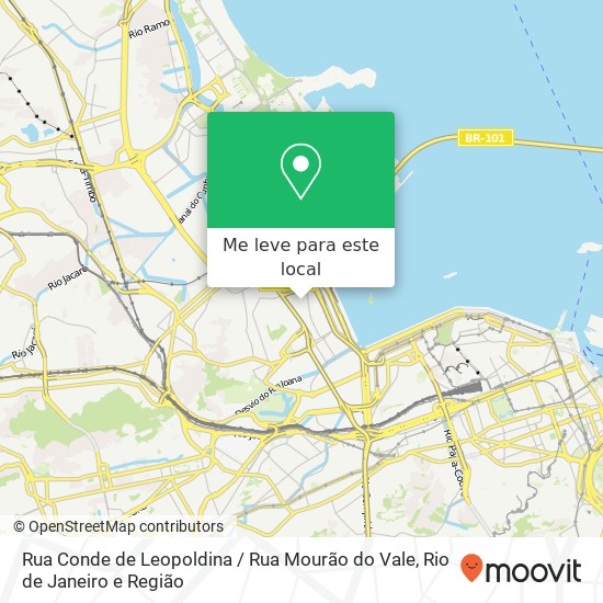 Rua Conde de Leopoldina / Rua Mourão do Vale mapa