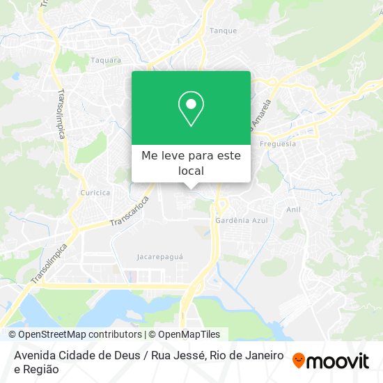 Avenida Cidade de Deus / Rua Jessé mapa