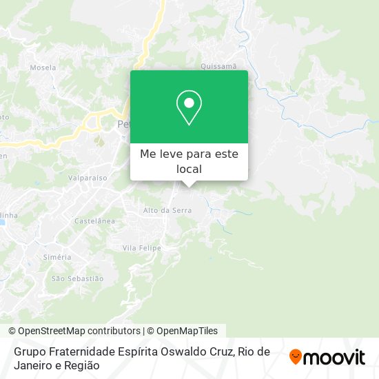 Grupo Fraternidade Espírita Oswaldo Cruz mapa