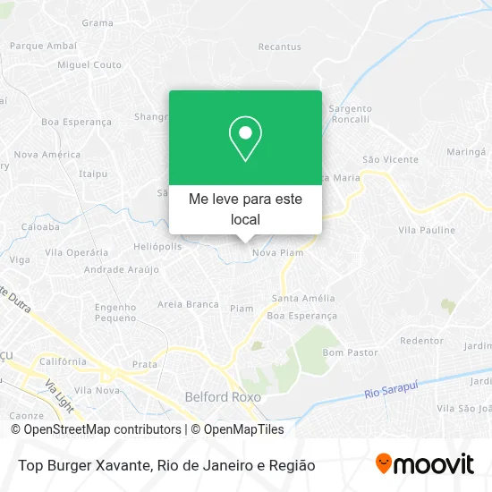 Top Burger Xavante mapa