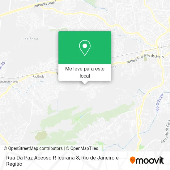 Rua Da Paz Acesso R Icurana 8 mapa
