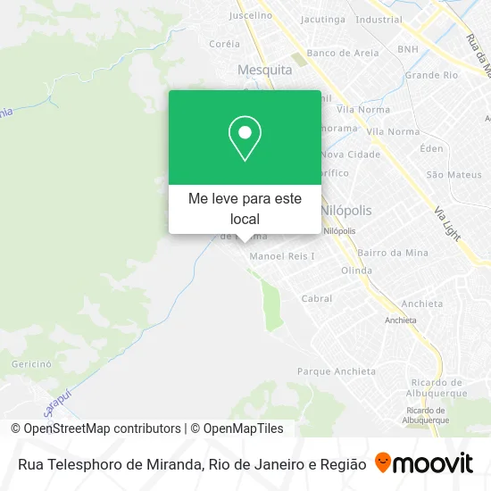 Rua Telesphoro de Miranda mapa