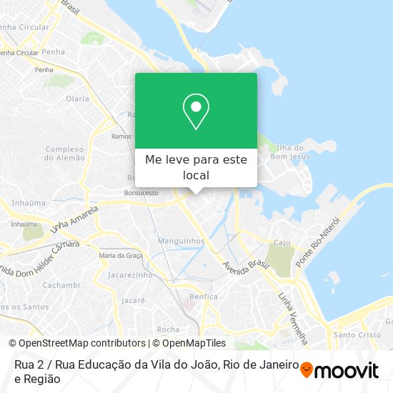 Rua 2 / Rua Educação da Vila do João mapa