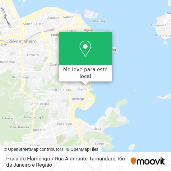 Praia do Flamengo / Rua Almirante Tamandaré mapa