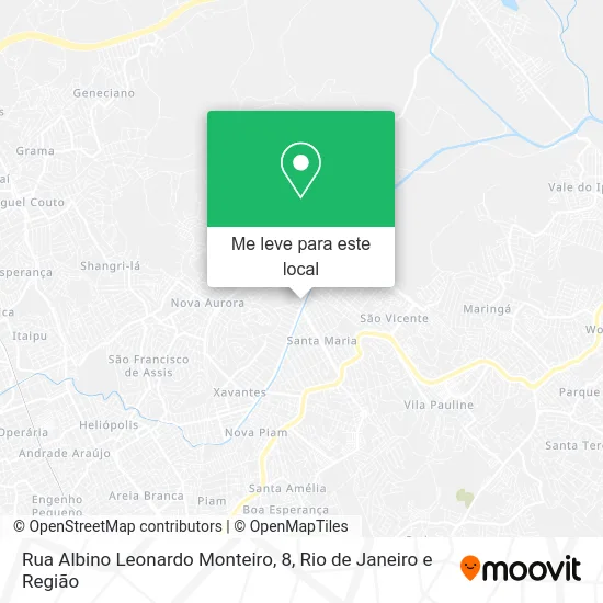 Rua Albino Leonardo Monteiro, 8 mapa
