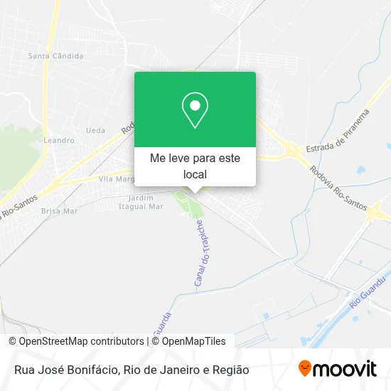 Rua José Bonifácio mapa
