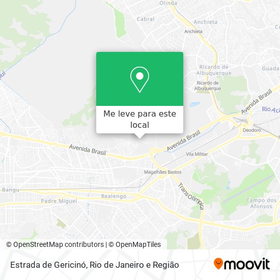Estrada de Gericinó mapa