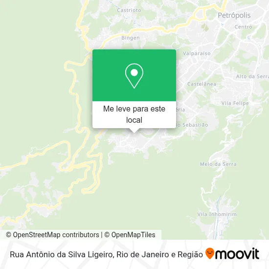 Rua Antônio da Silva Ligeiro mapa
