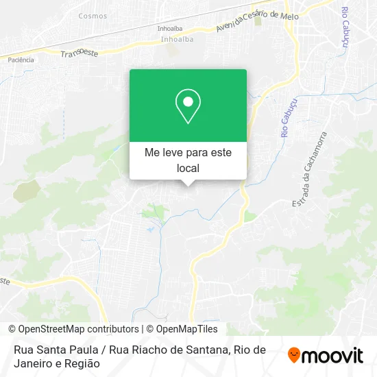 Rua Santa Paula / Rua Riacho de Santana mapa