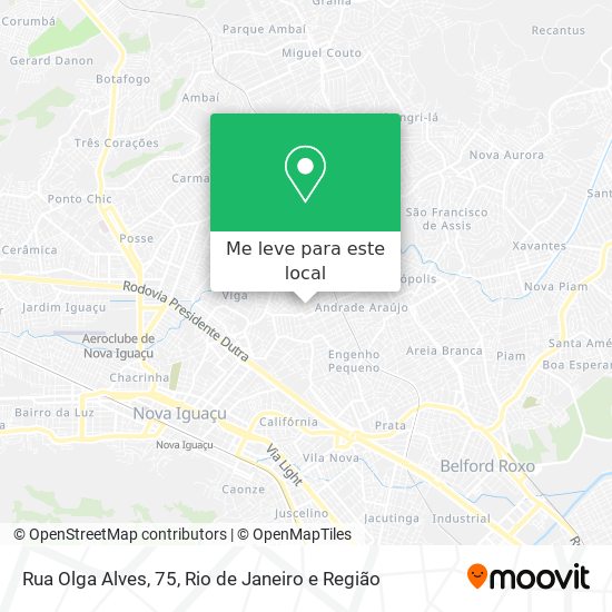 Rua Olga Alves, 75 mapa