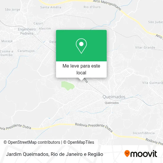 Jardim Queimados mapa
