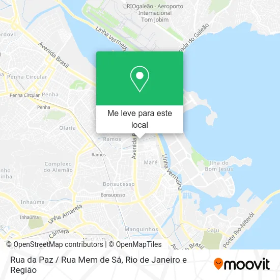 Rua da Paz / Rua Mem de Sá mapa