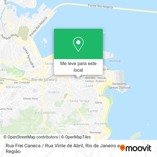 Rua Frei Caneca / Rua Vinte de Abril mapa
