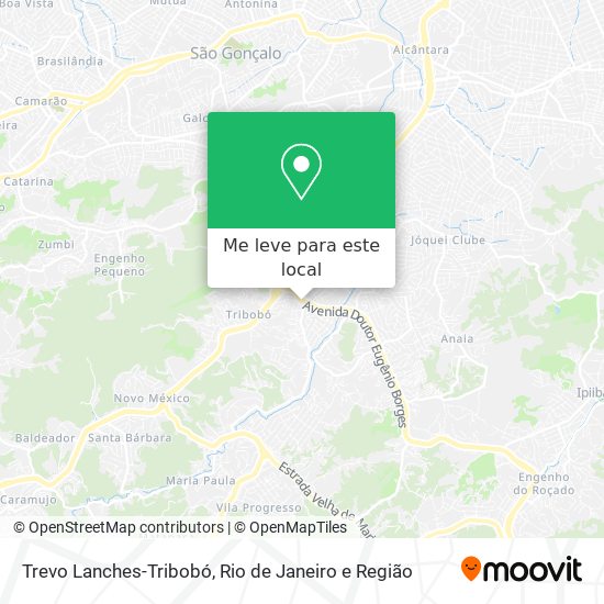 Trevo Lanches-Tribobó mapa