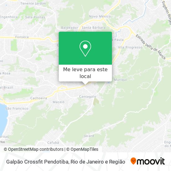 Galpão Crossfit Pendotiba mapa