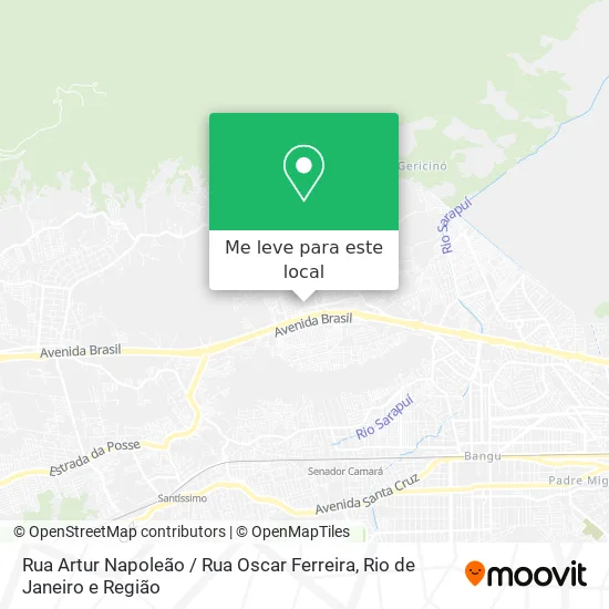 Rua Artur Napoleão / Rua Oscar Ferreira mapa