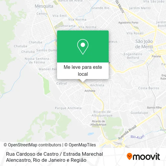 Rua Cardoso de Castro / Estrada Marechal Alencastro mapa