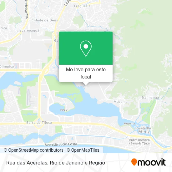 Rua das Acerolas mapa