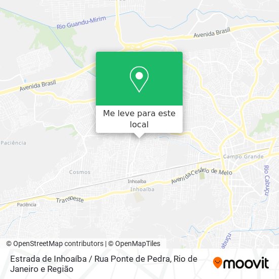 Estrada de Inhoaíba / Rua Ponte de Pedra mapa