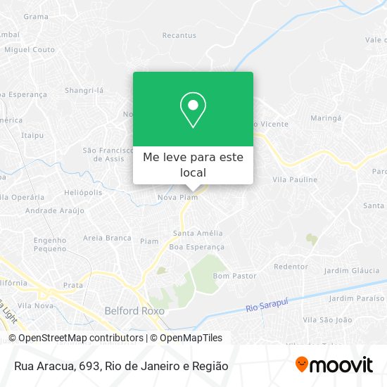 Rua Aracua, 693 mapa