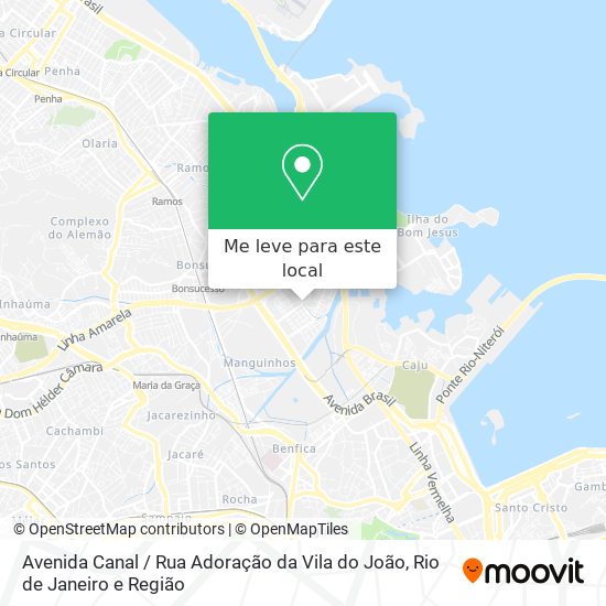 Avenida Canal / Rua Adoração da Vila do João mapa