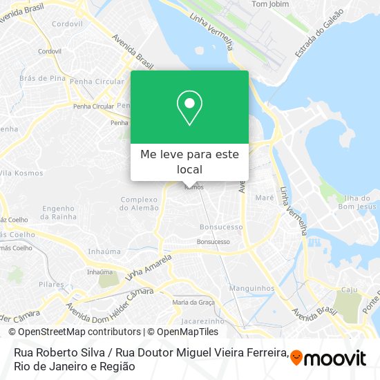 Rua Roberto Silva / Rua Doutor Miguel Vieira Ferreira mapa