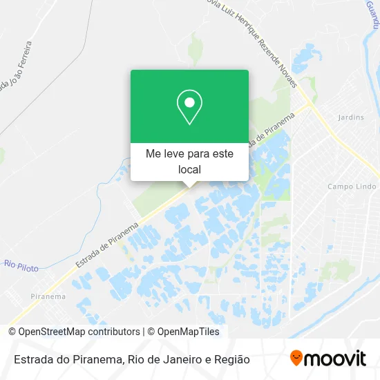 Estrada do Piranema mapa