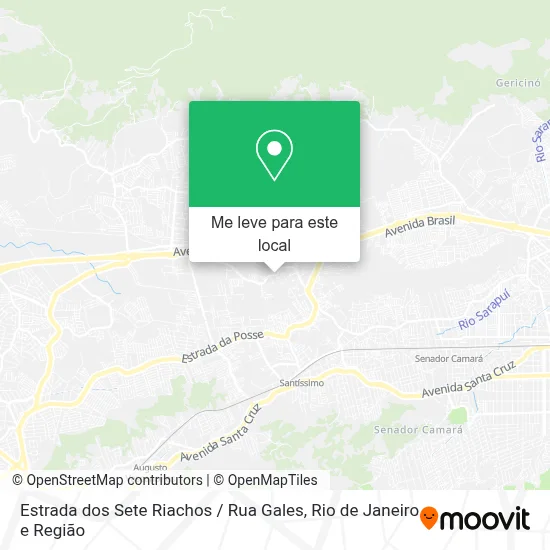 Estrada dos Sete Riachos / Rua Gales mapa