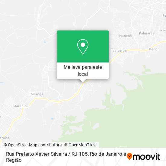 Rua Prefeito Xavier Silveira / RJ-105 mapa