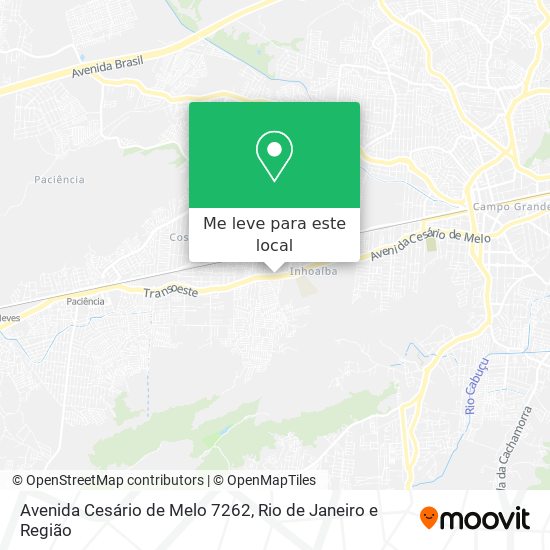 Avenida Cesário de Melo 7262 mapa