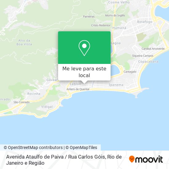Avenida Ataulfo de Paiva / Rua Carlos Góis mapa