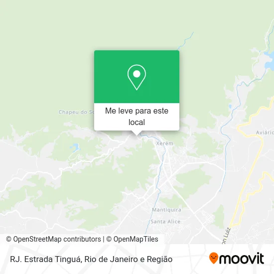 RJ. Estrada Tinguá mapa