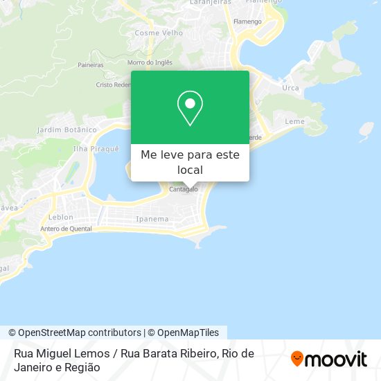 Rua Miguel Lemos / Rua Barata Ribeiro mapa
