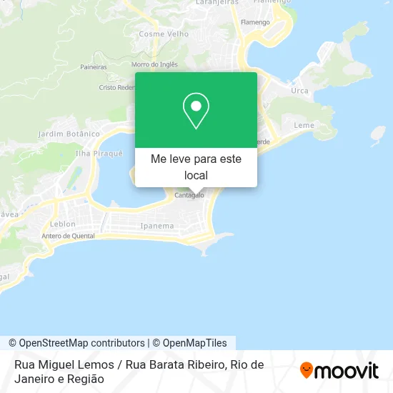 Rua Miguel Lemos / Rua Barata Ribeiro mapa