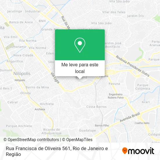 Rua Francisca de Oliveira 561 mapa