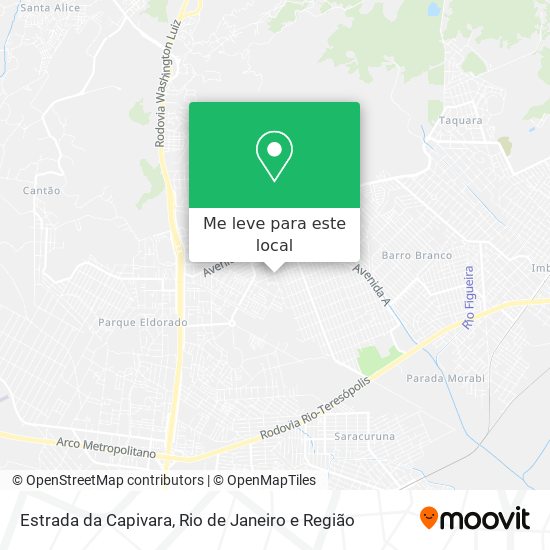 Estrada da Capivara mapa
