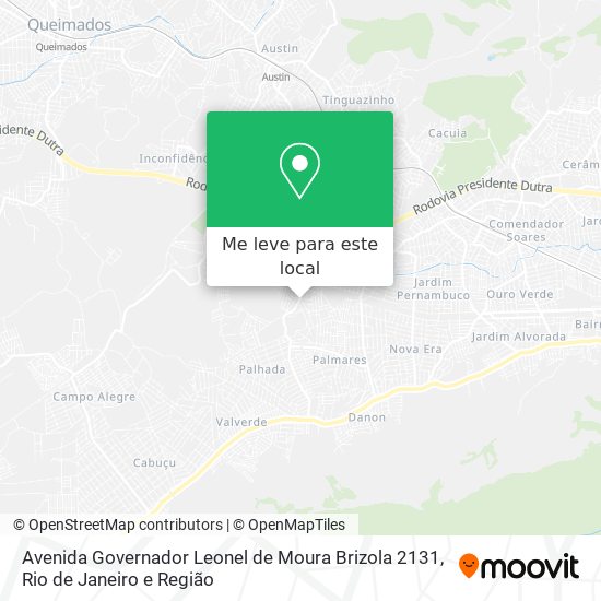 Avenida Governador Leonel de Moura Brizola 2131 mapa